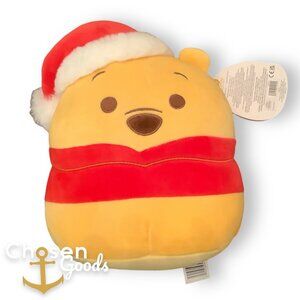 Squishmallows Winnie the Pooh Santa Disney Christmas Limited Edition 9" NWT